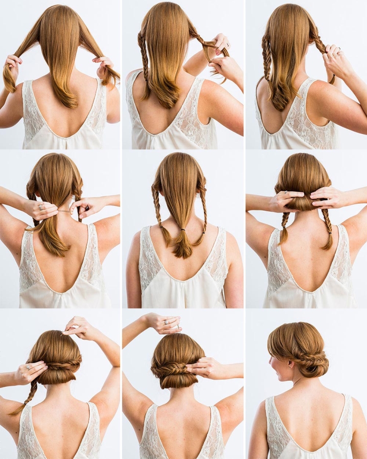 Do-it-yourself bun for long hair