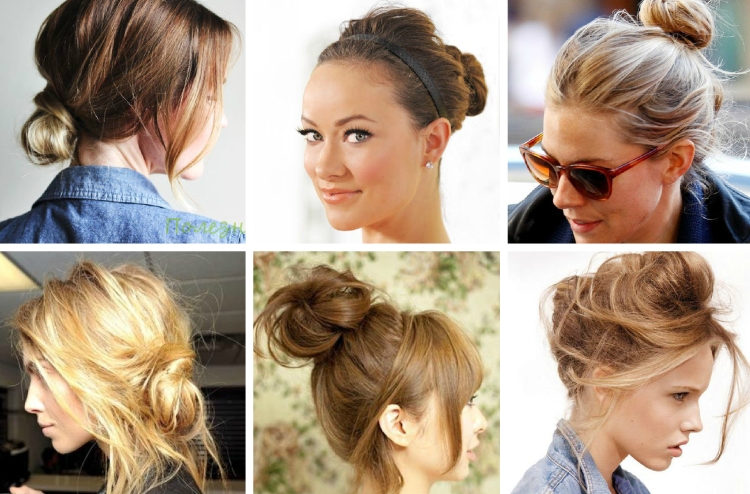 Do-it-yourself bun for long hair