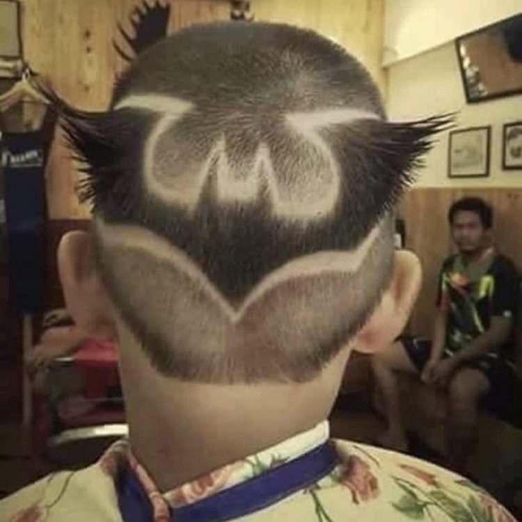 Hairstyle ideas with drawings on the head for boys