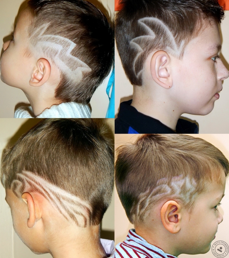 Hairstyle ideas with drawings on the head for boys