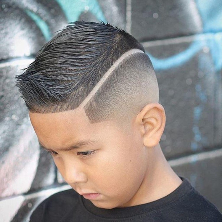 Hairstyle ideas with drawings on the head for boys