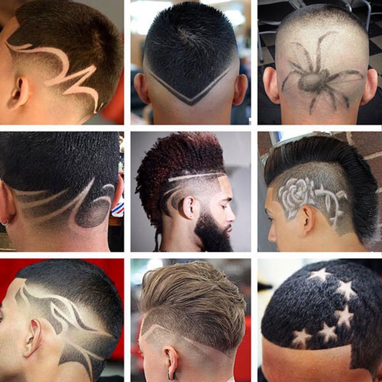 Hairstyle ideas with drawings on the head for boys