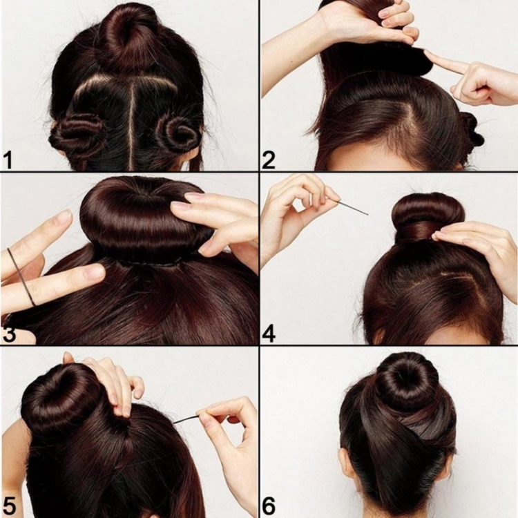 Donut hairstyle step by step