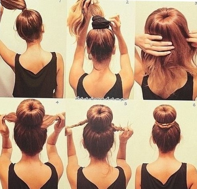 Donut hairstyle step by step