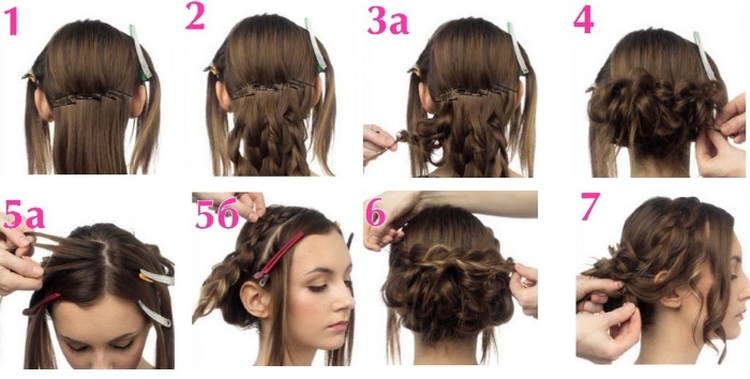 Donut hairstyle step by step