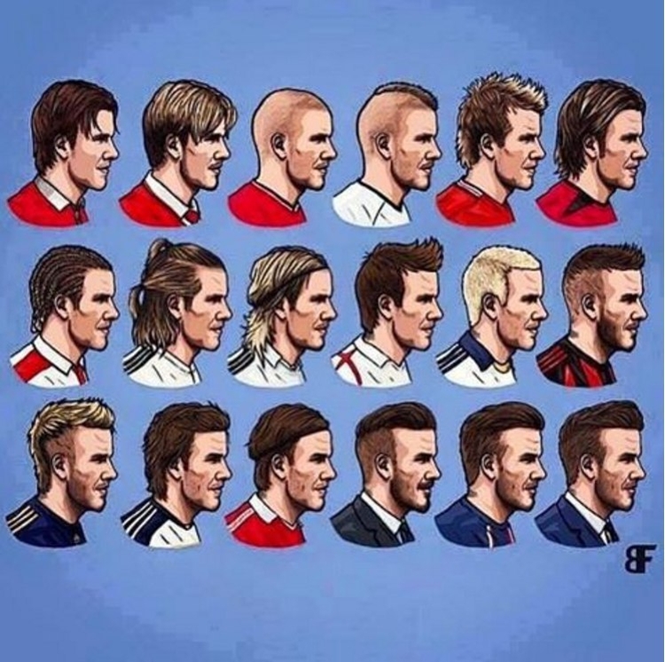 Beckham's hairstyles: photo of haircuts