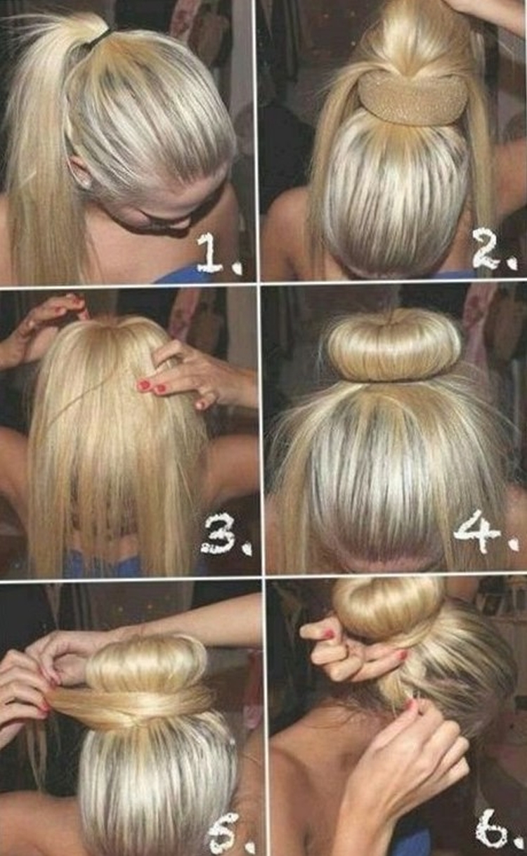 Donut hairstyle step by step