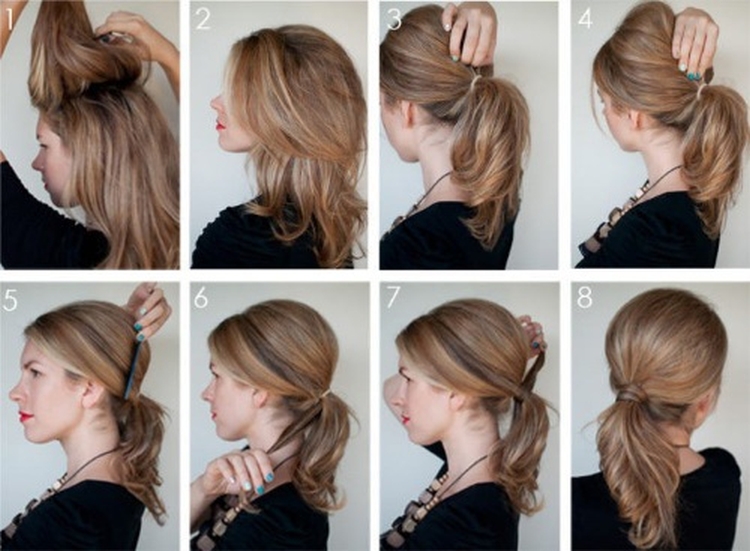 Hairstyles for liquid hair of different lengths