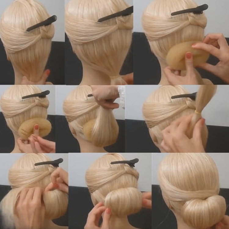 Donut hairstyle step by step