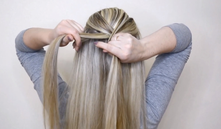 Inverted braid how to weave step by step instructions