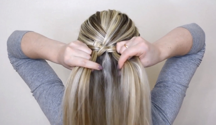 Inverted braid how to weave step by step instructions