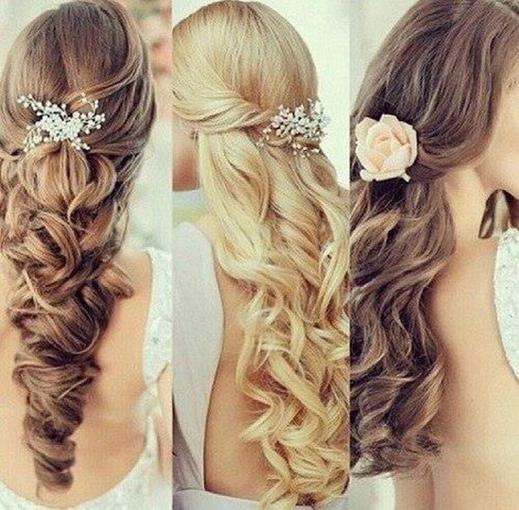 Hair clip hairstyle with barrettes