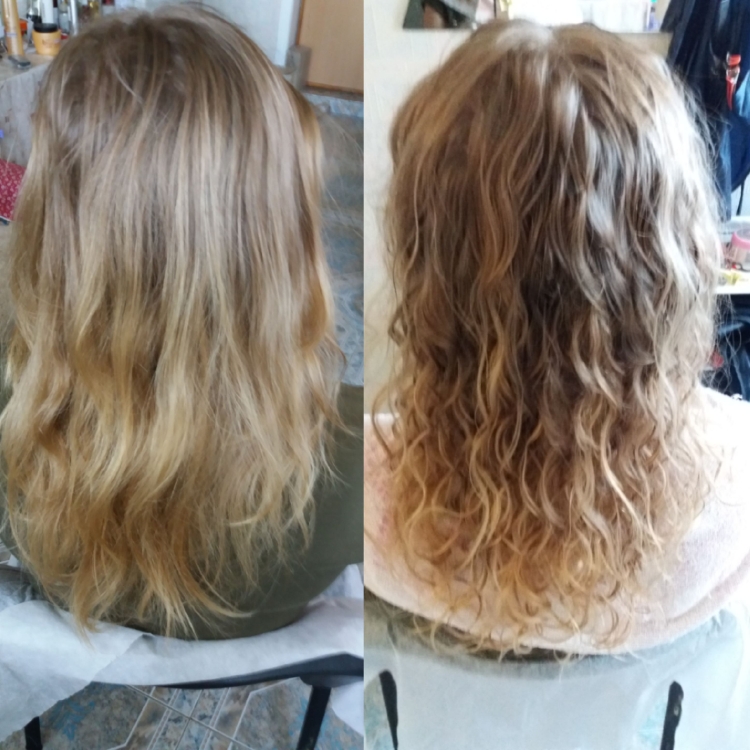 Permed hair perm