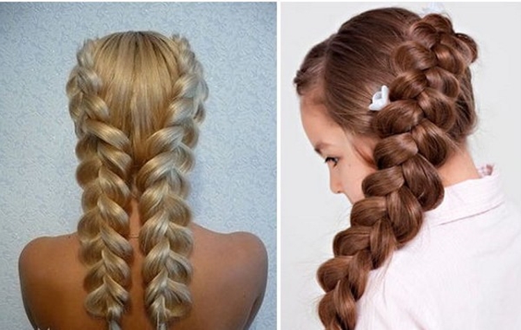 French braids for girls with step by step photos