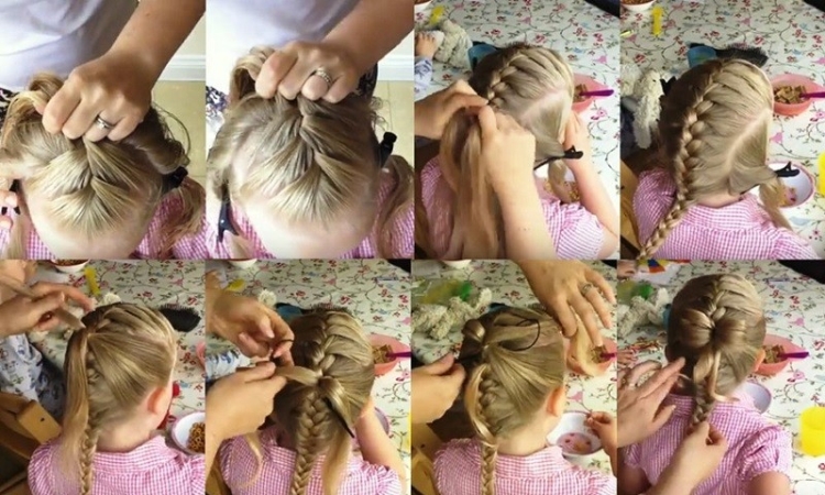 French braids for girls with step by step photos