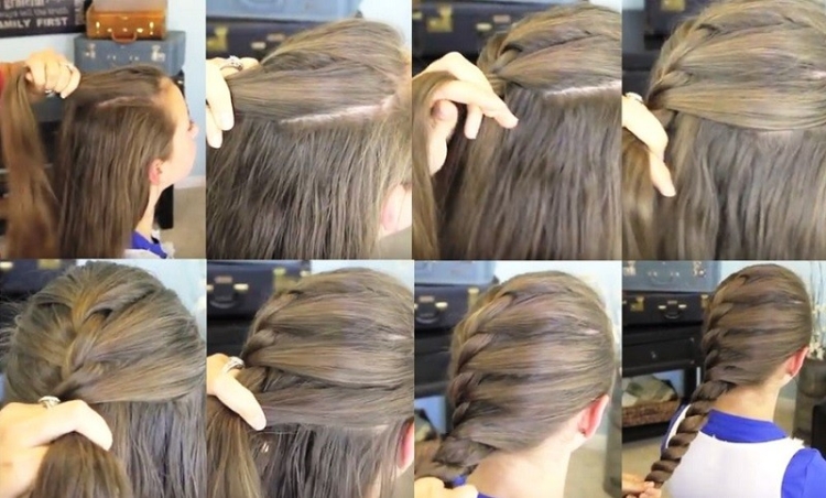 French braids for girls with step by step photos