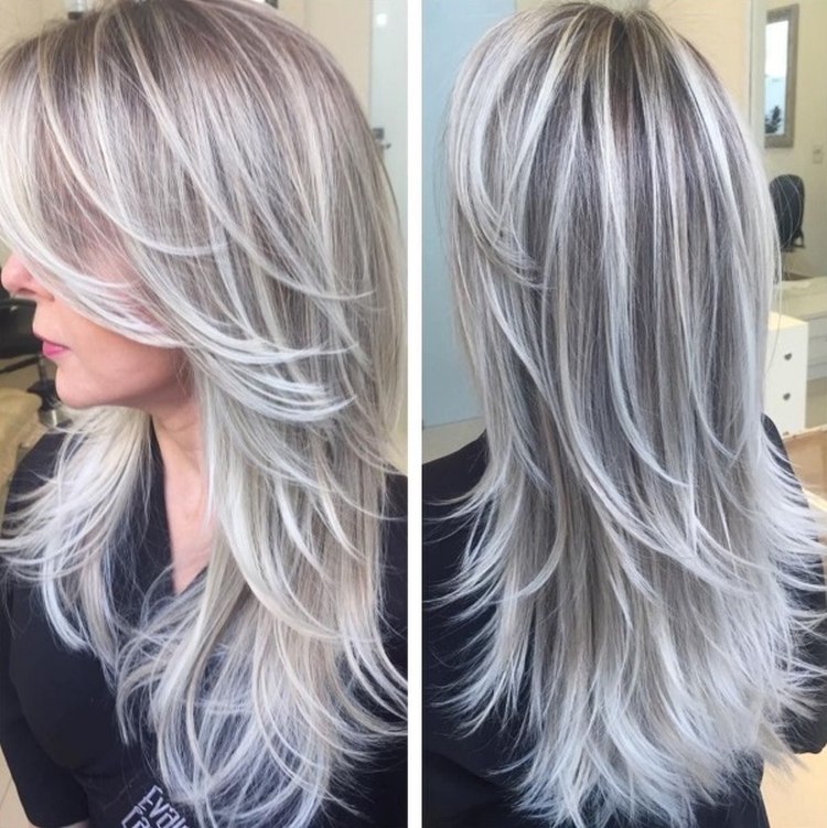 Hair highlighting in two colors