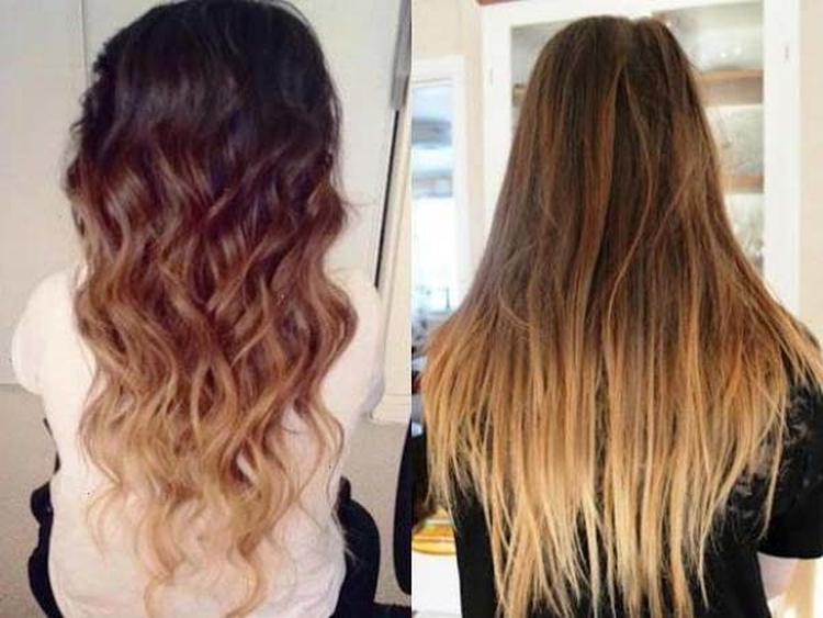 Hair highlighting in two colors