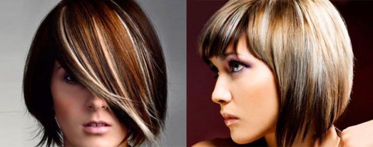 Hair highlighting in two colors