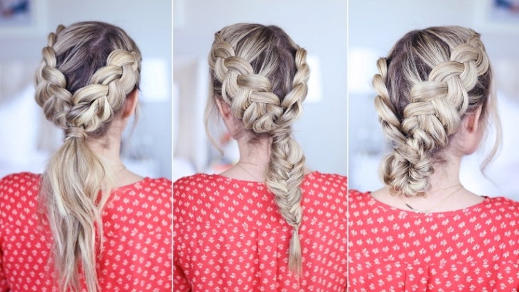 French braids for girls with step by step photos