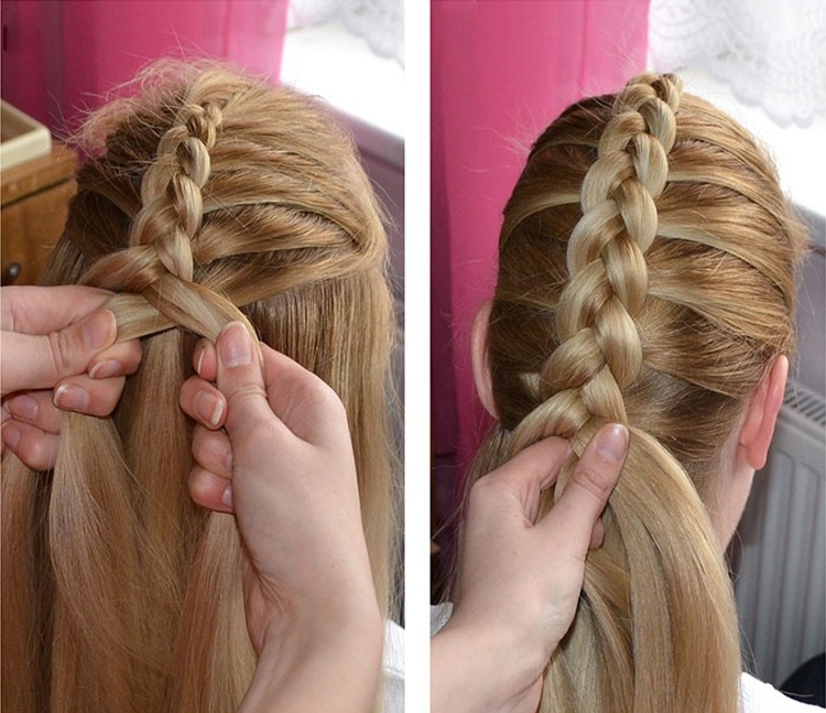 French braids for girls with step by step photos