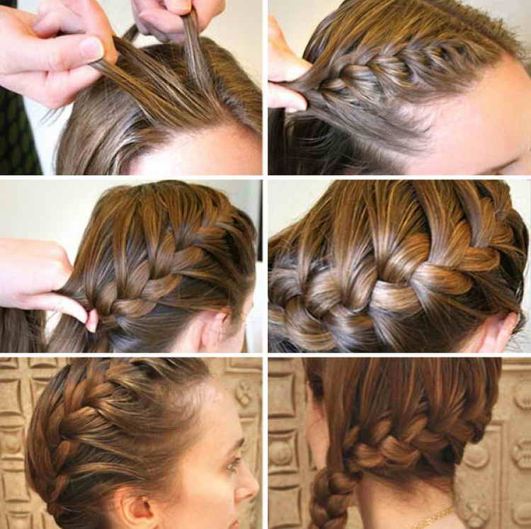 French braids for girls with step by step photos