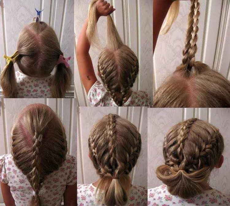 French braids for girls with step by step photos