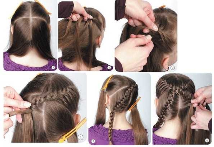 French braids for girls with step by step photos