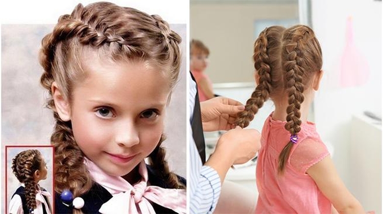 French braids for girls with step by step photos