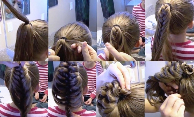 French braids for girls with step by step photos