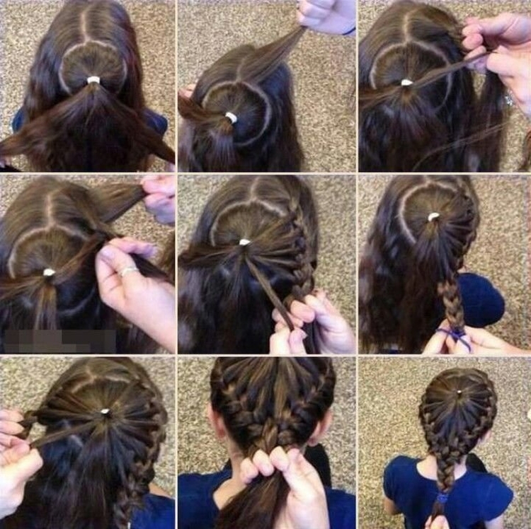 French braids for girls with step by step photos