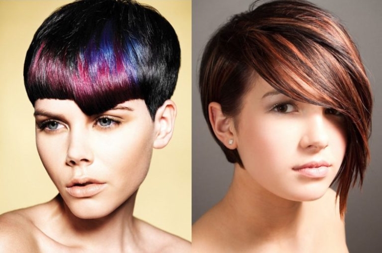 Coloring for short dark hair photo