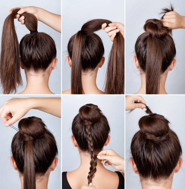 How to make a bump of hair with an elastic band