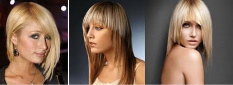 Asymmetrical haircuts for long hair