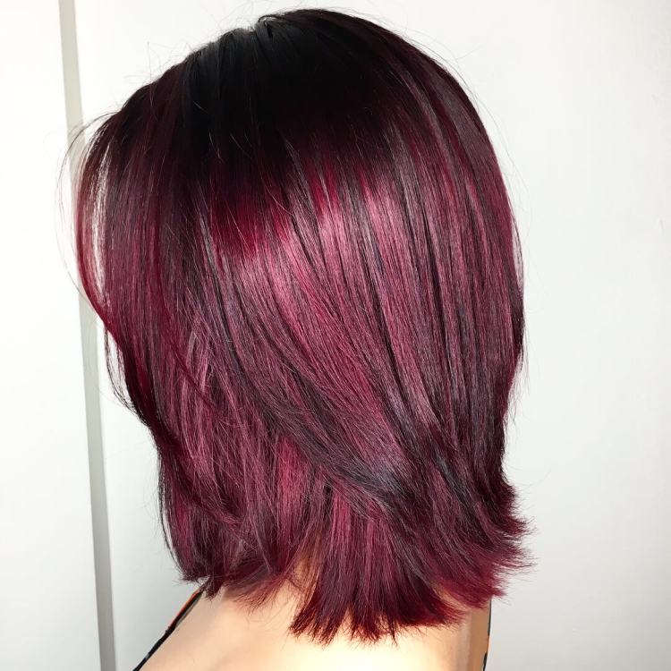 Burgundy hair color