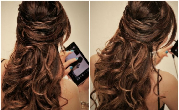 Light hairstyles with loose hair