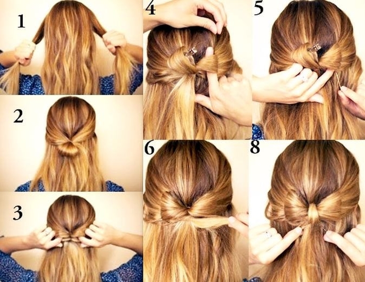 How to make a bow out of hair