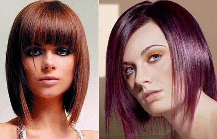 Asymmetrical haircuts for long hair