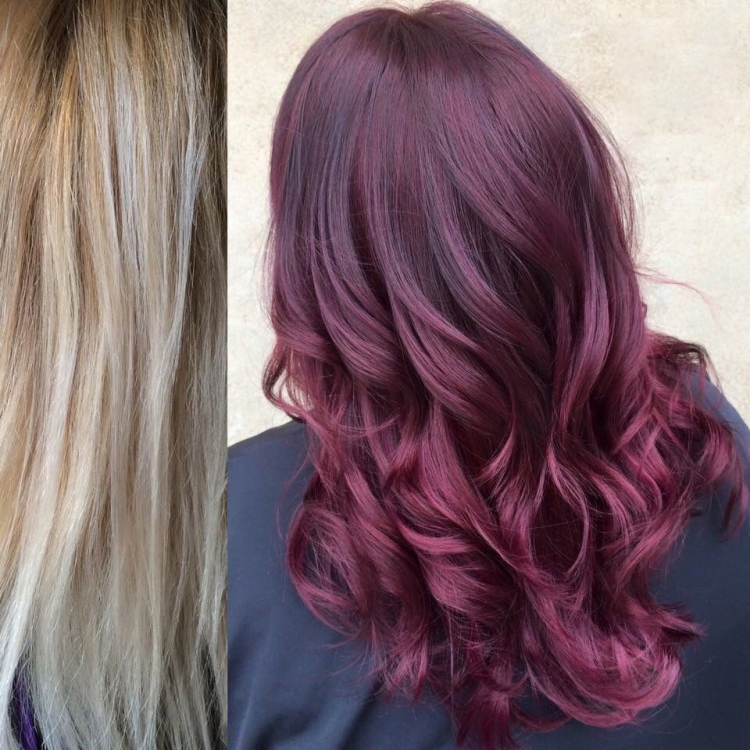 Burgundy hair color