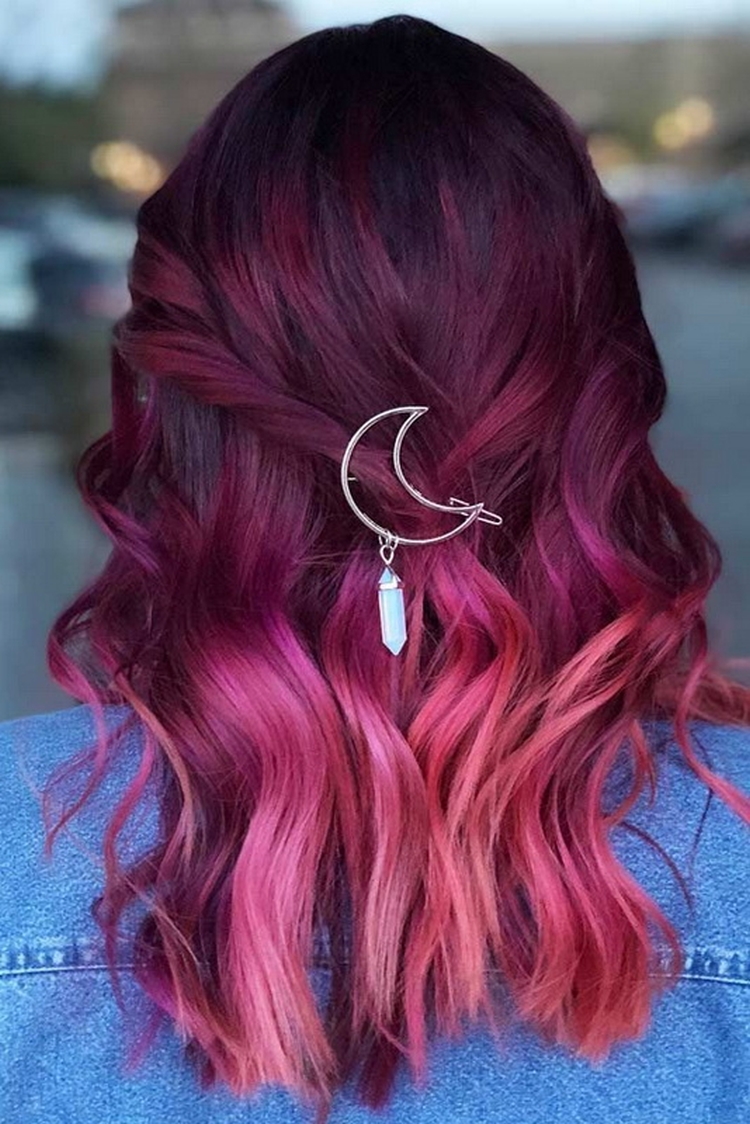 Burgundy hair color