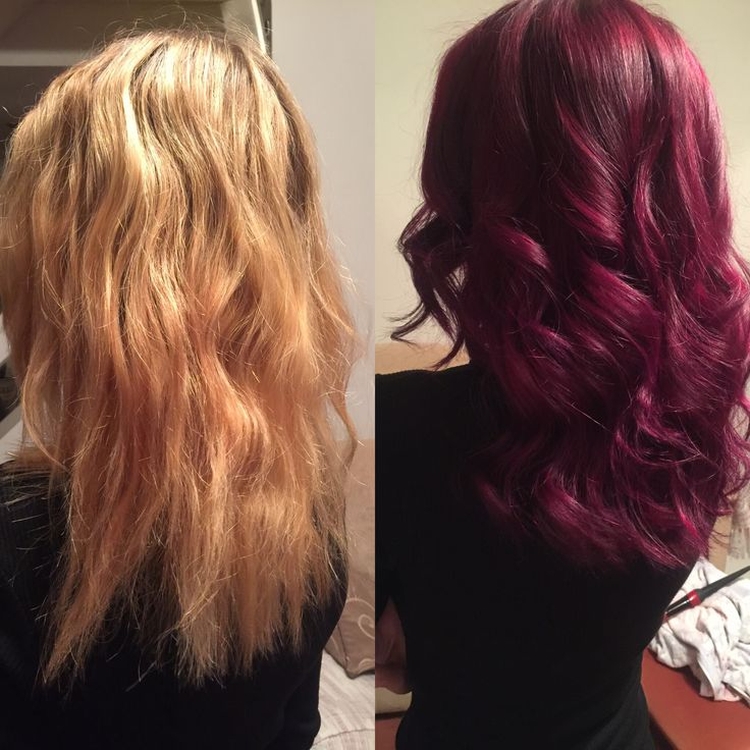 Burgundy hair color