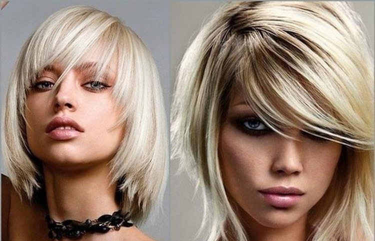 Asymmetrical haircuts for long hair