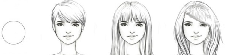 Haircut for medium hair with bangs