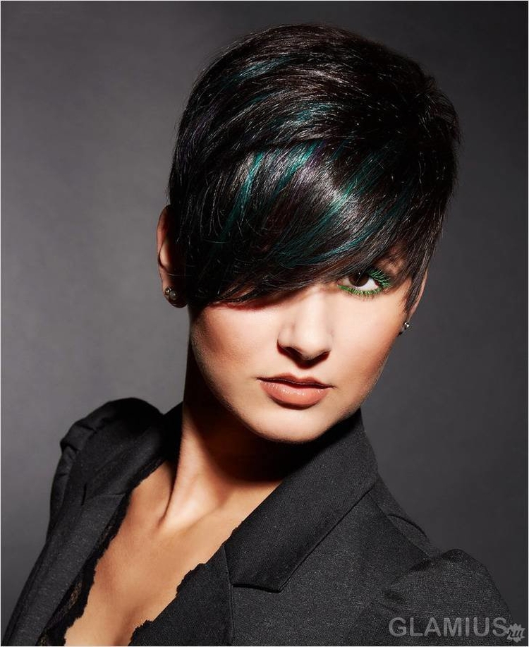 Coloring for short dark hair photo