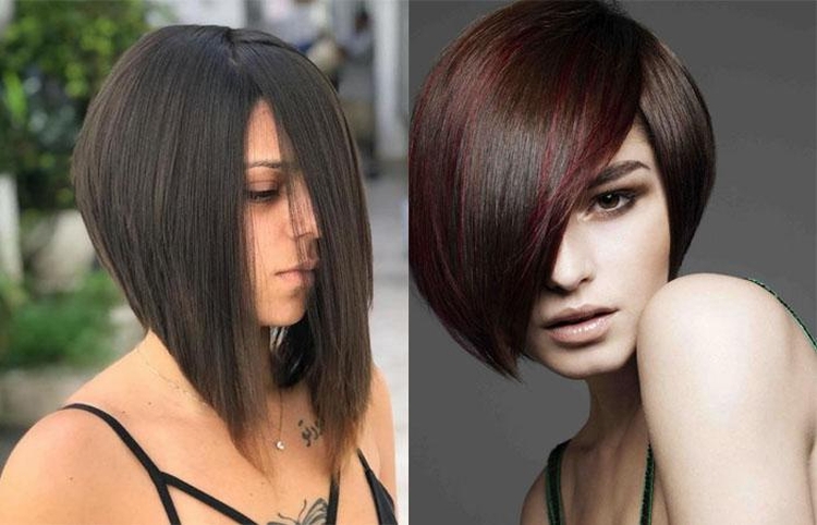 Asymmetrical haircuts for long hair