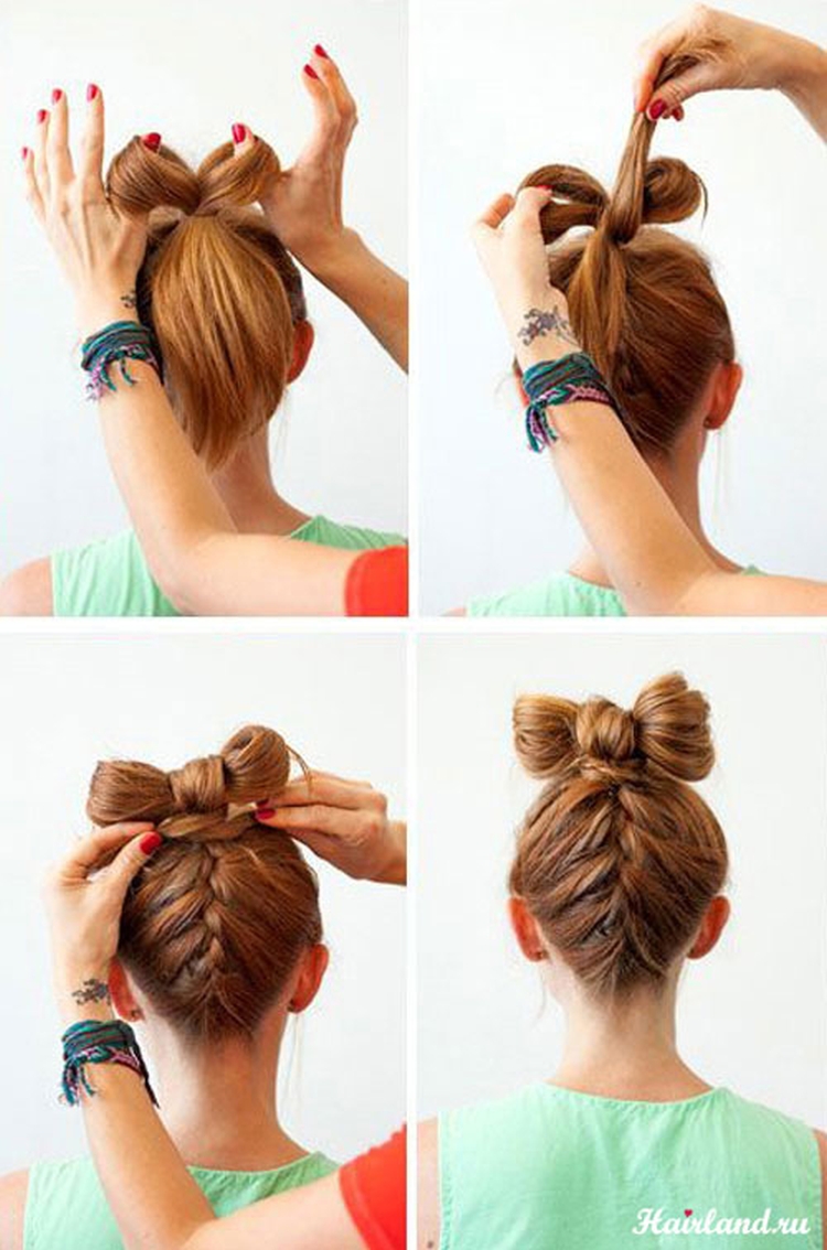 How to make a bow out of hair