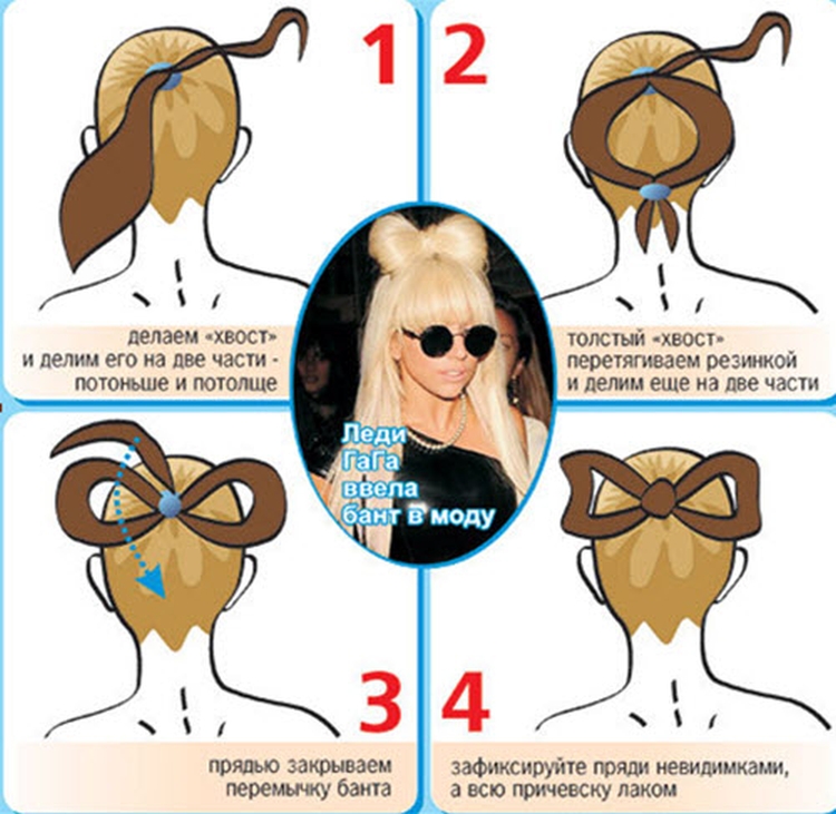 How to make a bow out of hair