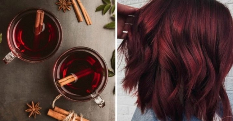 Burgundy hair color