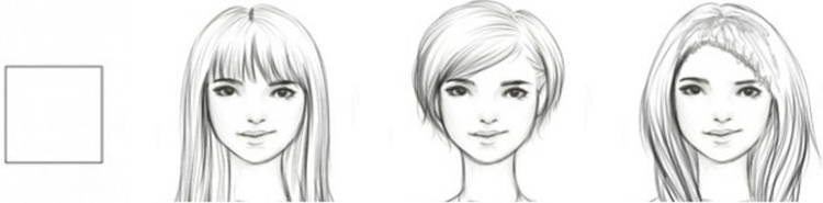 Haircut for medium hair with bangs