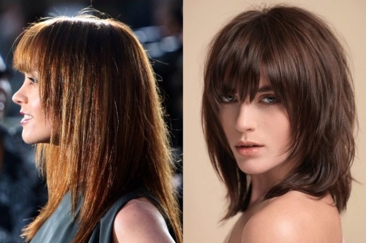 Haircut for long hair with bangs